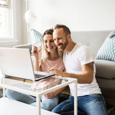 Couple on computer